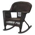 Jeco Rocker Wicker Chair, Espresso W00201R-A